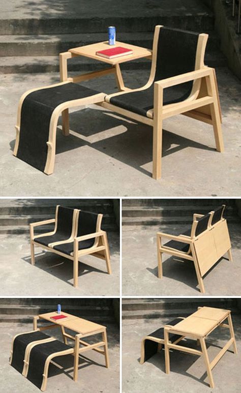 8 Suprising Pieces Of Furniture That Transform Into Something Else Table With Bench Seat, Transforming Furniture, Carpentry Projects, Multipurpose Furniture, Elegant Chair, Furniture Chairs, Smart Furniture, School Furniture, Multifunctional Furniture