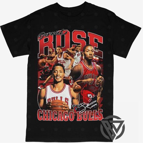 Beyond Dope Derrick Rose Tee Shirt Chicago Bulls NBA Basketball Custom Made Basketball Shirts For Boyfriend, Favorite Basketball Player Shirt, Basketball Shirt Designs, Nba Shirt, Chicago Bulls Basketball, Bulls Basketball, Basketball Tees, Rose Shirts, Derrick Rose