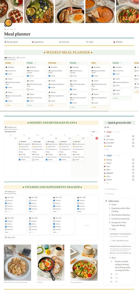 Meal planner notion template horizontalplanner #planneraccessories #polyglotplanner✒️. Meal Plan Design Layout, Food Notion Template, Meal Prep Notion Template, Notion Diet Template, Notion Grocery List, Meal Planner Notion Template, Academics Notion, Student Meal Plan, Healthy Food Planner