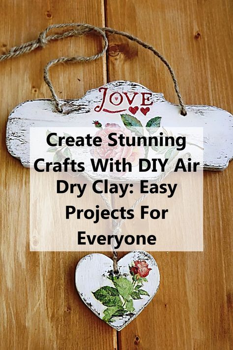 Discover the endless possibilities of DIY air dry clay with our guide to creating stunning crafts! Whether you're a beginner or an experienced crafter, our easy projects will inspire your creativity. From charming home decor to unique gifts, learn how to mold and shape air dry clay into beautiful pieces that showcase your personal style. Unleash your artistic potential and transform simple materials into extraordinary creations today! Air Dry Clay Jewelry Diy Necklaces, Air Dry Clay Jewelry Diy, Air Dry Clay Easy, Jewelry Diy Necklaces, Dry Clay Jewelry, Air Dry Clay Jewelry, Clay Easy, Make Your Own Clay, Diy Air Dry Clay