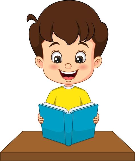 Cartoons Reading Books, Reading Cartoon, Mom Drawing, Boy Reading, Reading Pictures, Clipart Boy, Book Clip Art, Teacher Classroom Decorations, Student Cartoon