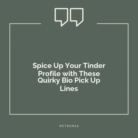 Discover unique and quirky bio pick up lines for your Tinder profile. Stand out from the crowd and make a memorable impression with these fun and creative icebreakers. | # #PickUpLines #RomanceCaptions Bio Pick Up Lines, Cute Tinder Bios For Women, Good Tinder Bios For Women, Funny Tinder Bios For Women, Best Tinder Bio Women, Tinder Bio Ideas For Women, Tinder Bio Girl Funny, Bio For Tinder, Bumble Bios For Women