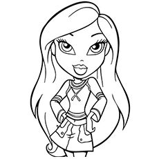 The-Jade Modele Zentangle, Bratz Coloring, Doll Drawing, Kitty Coloring, Hello Kitty Coloring, Cartoon Coloring Pages, Coloring Pages For Girls, Cool Coloring Pages, Bratz Doll