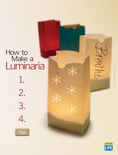 How to Make a Luminaria – Experience Life Paper Luminaries Diy, Christmas Luminaries Diy, Luminary Diy, Experience Life, Lantern Festival, Childrens Crafts, How To Make Light, Paper Lanterns, Christmas Bags