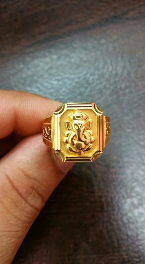 Ammy5844 instagram Men Gold Ring Design Indian Simple, Vinayaka Rings For Men Gold, Men Rings Gold Simple, Men Gold Ring Design Indian, Men's Rings Gold Indian, Gents Gold Ring, Gold Ring Indian, Dad Ring, Gold Rings For Men