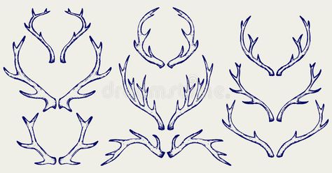 Deer horns. Doodle style. Vector #Sponsored , #AD, #ad, #horns, #style, #Doodle, #Deer Antlers Drawing, Hirsch Silhouette, Deer Drawing, Deer Horns, Logo Animal, Deer Horn, Drawing Animals, Doodle Style, Art Tutorials Drawing