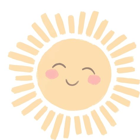 Face Watercolor, Sunshine First Birthday, Sun Illustration, Baby Logo, Boho Sun, Cute Sun, Sun Face, Face Illustration, Summer Sun