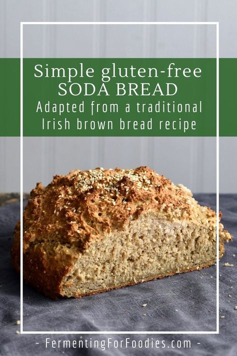 Gluten Free Soda Bread Recipe, Gluten Free Irish Soda Bread Recipe, Gluten Free Soda Bread, Irish Brown Bread Recipe, Gluten Free Irish Soda Bread, Gluten Free Bread Flour, Gluten Free Vegan Bread, Gluten Free Sourdough Bread, Homemade Gluten Free Bread