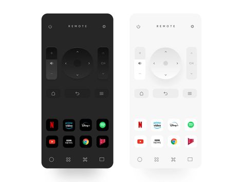 Remote Control Mobile app by Srinivasan Rajan on Dribbble Ptz Camera, Smart Home Design, Mobile Ui Design, Tv Remote Controls, Tv App, App Ui Design, Mobile App Design, App Control, App Ui