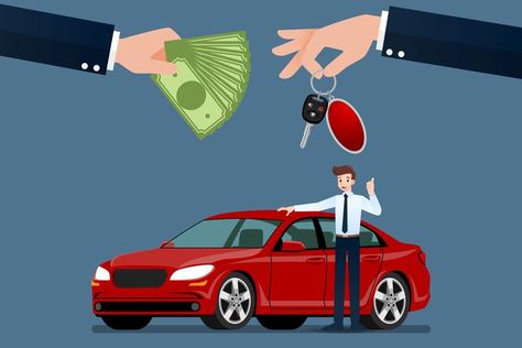 The car dealer's hand make an exchange between the car and the customer's money. Vector illustration design. Car Title, Car Loan, Board Quotes, Good Credit Score, Car Rental Service, Summer Plans, Sell Car, Driving School, Car Finance