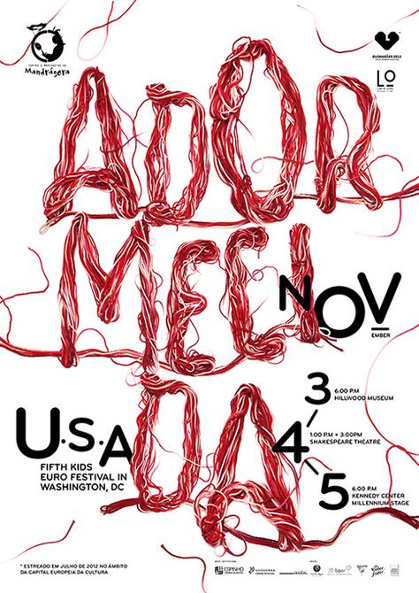 Hand made experimental typography Theatre Poster Typography, Cultural Typography, Less Is More Design, Culture Poster, Theater Posters, Experimental Type, Typo Poster, 타이포그래피 포스터 디자인, Cool Typography