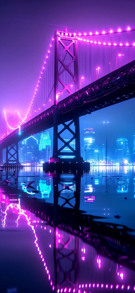 Purple Vaporwave Aesthetic, Vaporwave Collage, Ascetic Wallpaper, Anais Wallpaper, Neon District, Neon Sunset, Purple City, Neon City, Iphone Wallpaper Stills