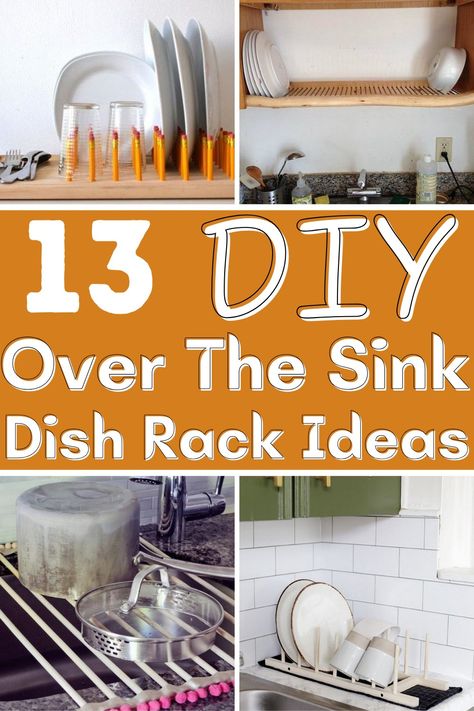 Plate Drying Rack Ideas, Dish Drainer Ideas Drying Racks, Over The Sink Shelf Kitchen, Above Sink Decor, Dish Rack Ideas, Sink Shelf Kitchen, Over The Sink Shelf, Pool Equipment Cover, Diy Counter