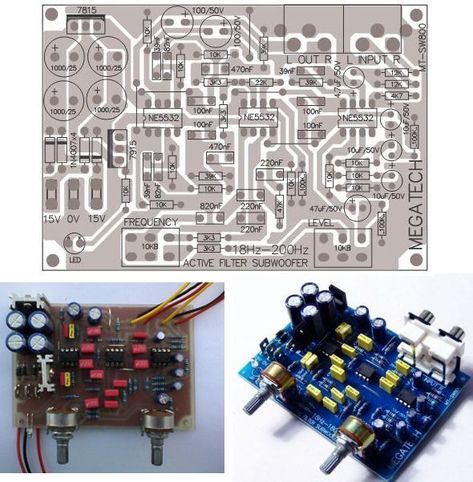 Active Subwoofer filter circuit based on the frequency between 18 Hz 200 Hz ne5532 op ampar setting. Subwoofer Filter circuit power supply 15v dc Preamplifier Circuit Diagram, Svs Subwoofer, Diy Speaker Kits, Best Subwoofer, Diy Subwoofer, Hifi Amplifier, Subwoofer Box Design, Circuit Board Design, Diy Amplifier