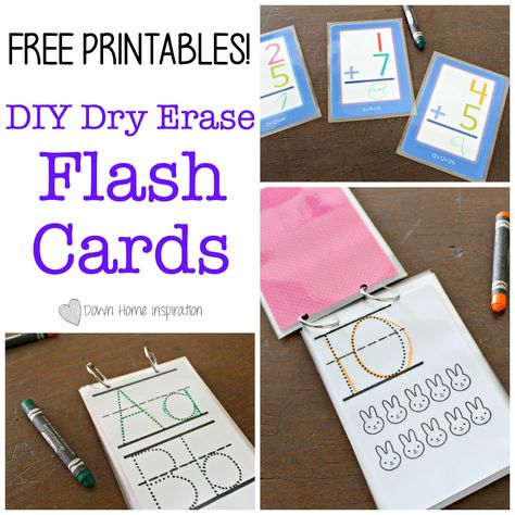 Make DIY Dry Erase Flash Cards With Free Printables - Down Home Inspiration  #SchoolYearReady #ad @Walmart Card Making Ideas, Flashcards For Kids, Flash Card, Preschool At Home, Create Diy, Home Inspiration, Flash Cards, Music Lessons, Teaching Tools