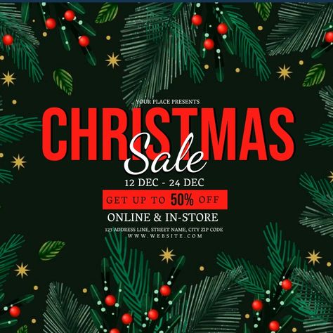 Create the perfect design by customizing easy to use templates in MINUTES! Easily convert your image designs into videos or vice versa! Browse through effective promotional flyers, posters, social media graphics and videos. Download web quality graphics for free! Prices start at $2.99 ONLY. Christmas Sale Poster Design, Christmas Website Design, Christmas Sale Design, Christmas Promotion Design, Clearance Sale Poster, Christmas Salon, Sale Poster Design, Christmas Sale Poster, Christmas Email