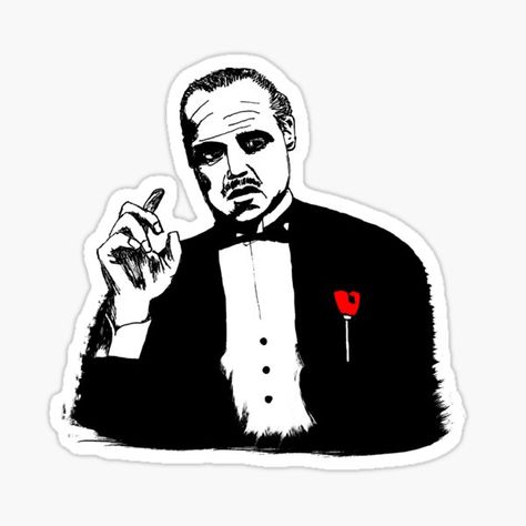 The Godfather 1972, Godfather 1972, Movie Stickers, Godfather Movie, Girl Face Tattoo, Sticker Organization, Love Collage, Zombie Hand, Cute Laptop Stickers