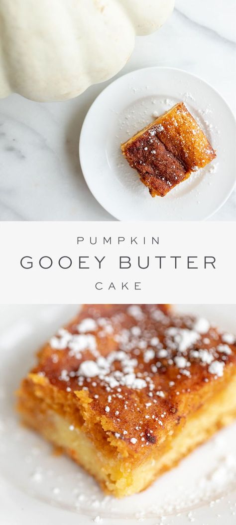 Ooey Gooey Pumpkin Cake, Gooey Pumpkin Bars, Gooey Pumpkin Cake, Pumpkin Butter Cake, Pumpkin Gooey Butter Cake, Cake Fall, Dessert Thanksgiving, Pumpkin Pie Spice Mix, Gooey Cake