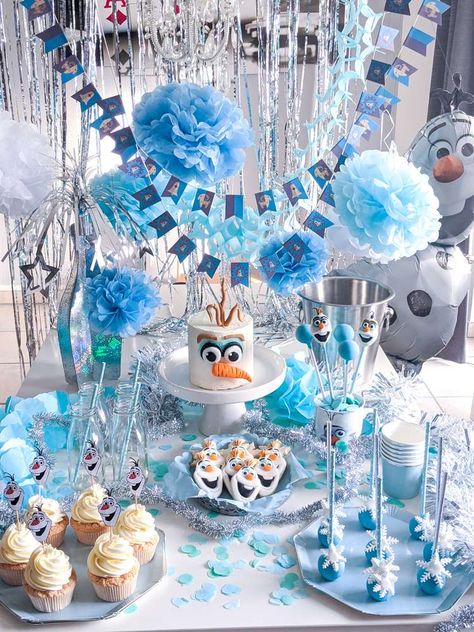 Olaf new year’s New Year's Party Ideas | Photo 1 of 21 Olaf Party, Frozen Birthday Party Ideas, Frozen Party Favors, Olaf Birthday, Disney Frozen Birthday Party, Avengers Theme, Frozen Birthday Theme, Winter Birthday Parties, Disney Frozen Birthday