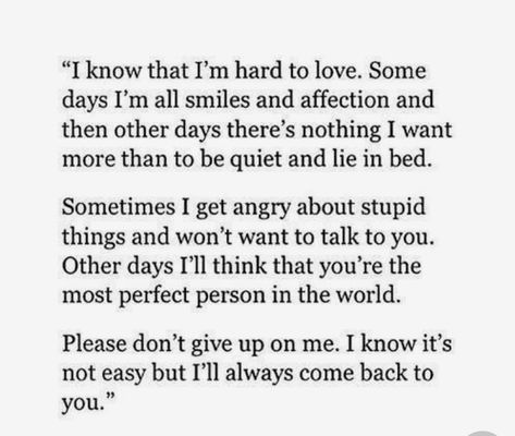 Your It For Me Quotes, Boyfriend Quotes, Falling In Love Long Distance, Im Hard To Love, Hard To Love, E Card, Quotes For Him, Pretty Words, Relatable Quotes