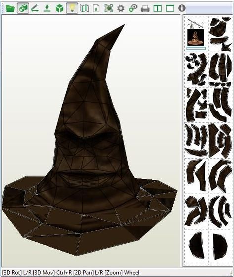 PAPERMAU: Harry Potter - Sorting Hat Paper Model In 1/1 Scale - by Etorevia Papercraft Led Hulk Hands, Harry Potter Hat, Harry Potter Christmas Ornaments, Harry Potter 3d, Harry Potter Sorting, Harry Potter Sorting Hat, Harry Potter Printables, Anniversaire Harry Potter, Harry Potter Christmas