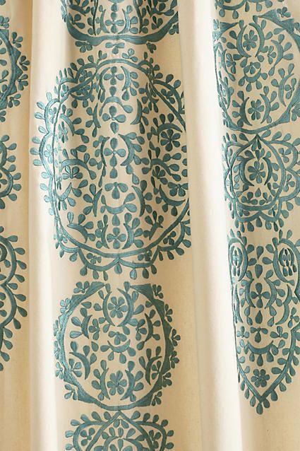 Marrakech Curtain Hacienda Home, Anthropologie Curtains, Moroccan Curtains, Window Treatments Ideas, Hacienda Homes, Graphic Panels, Green Backdrops, Garden Help, Bedroom Panel