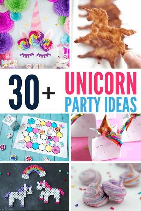 30+ unicorn recipes crafts and party ideas, unicorn recipes crafts games decorations and party favors. Throw the ultimate unicorn party with more than 30 creative ideas including unicorn cupcakes and unicorn drinks. Unicorn craft ideas and more. #unicorn #party #recipes #crafts #rainbow #partyideas Unicorn Recipes, Unicorn Party Ideas, Kids Party Inspiration, Unicorn Craft, Luau Party Decorations, Creative Party Ideas, Birthday Party Treats, Delicious Clean Eating, Pineapple Parties