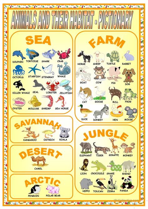 ANIMALS AND THEIR HABITAT- PICTIONARY - English ESL Worksheets for distance learning and physical classrooms Animal Habitats Kindergarten, Animal Habitats Preschool, Animal Coverings, Habitat Activities, Animals And Their Homes, Animals That Hibernate, Animal Lessons, Animal Adaptations, Animal Worksheets