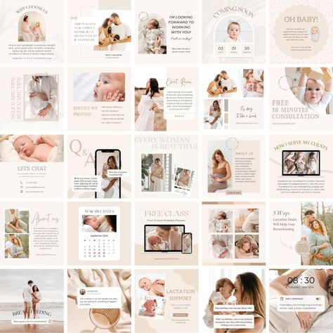 Grow your nursing or parenting business with engaging Instagram templates. Includes 100+ templates, tutorials, and tips to help you create content that your followers will #Doula_Social_Media_Content #Email_Marketing_Design_Inspiration #Instagram_Design_Layout #Baby_Nurse Doula Social Media Content, Instagram Design Layout, Posts Ideas, Email Marketing Design Inspiration, Baby Nurse, Doula Services, Night Nurse, Postpartum Doula, Social Media Advertising Design