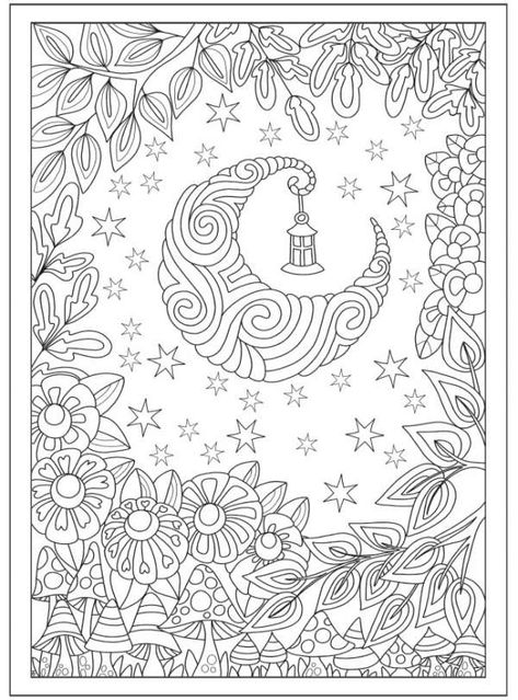 Entangled Coloring Pages, Turtle Pictures, Dover Coloring Pages, Creative Haven Coloring Books, Moon Coloring Pages, Space Coloring Pages, Adult Coloring Designs, Dover Publications, Detailed Coloring Pages