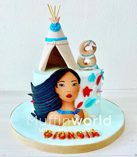 Pocahontas cake torta Pocahontas @muffinworldmilano shared a photo on Instagram: ““You can paint with all the colours of the wind 💨 “” • Jul 15, 2020 at 12:05pm UTC Pocahontas Cake Ideas, Pocahontas Birthday Cake, Pocahontas Cake, Pocahontas Birthday Party, Pocahontas Birthday, Colours Of The Wind, Indian Cake, Disney Cupcakes, Diy Diwali Decorations