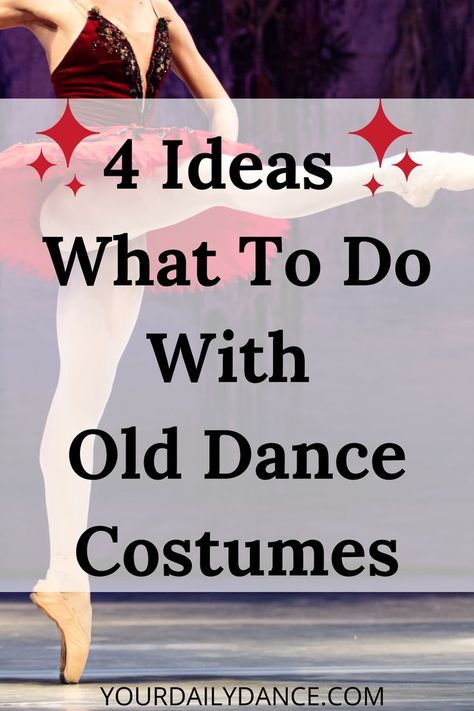 a ballet dancer dancing on stage in a red costume for an article about ideas for what options you have for your old dance costumes. Halloween Dance Costumes, Old Dance, Dance Recital Costumes, Ballet Recital, Dance Camp, Dance Themes, Dancer Costume, Custom Costumes, Dance School