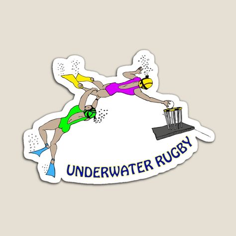 Get my art printed on awesome products. Support me at Redbubble #RBandME: https://www.redbubble.com/i/magnet/Underwater-rugby-players-by-dizzycat-biz/95270006.TBCTK?asc=u Magnet Illustration, Underwater Rugby, Rugby Players, Rugby, Top Artists, Science Poster, Colorful Prints, Stranger Things Fanart, Sell Your Art