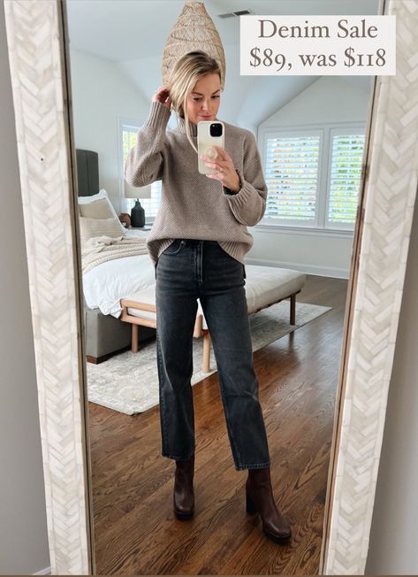 Shop The Way-High® Jean and other curated products on LTK, the easiest way to shop everything from your favorite creators. Platform Boots, Work Casual, High Jeans, No Way, Jean Outfits, Cashmere Sweaters, Black Denim, Fall Outfits, Black Jeans