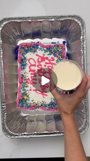 Kate Heintzelman on Instagram: "new favorite birthday cake #cake #birthday #dessert #yummy #food #sweet #yum #yummy" Leftover Birthday Cake Ideas, Homemade Bday Cake, Birthday Cake Flavor Cake, Breakfast Birthday Cake, Alternative Cake Ideas, Doughnut Cake Birthday, Store Bought Cake Makeover, Birthday Cake Preppy, Cake Ideas Decorating