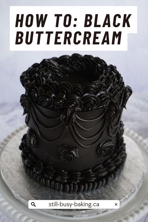 Gothic Birthday Cakes, Goth Cakes, Black Velvet Cakes, Black Buttercream, Lambeth Cake, High Heel Cakes, Gothic Birthday, Gothic Cake, Black Frosting