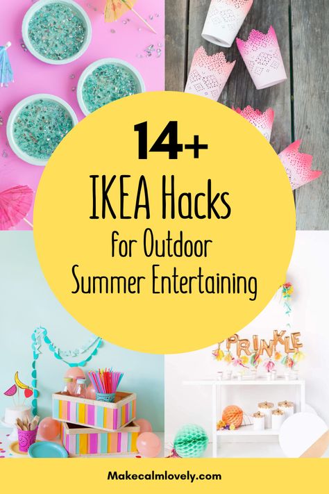 14+ IKEA Hacks for Outdoor Summer Entertaining Ikea Outdoor Table, Ikea Garden, Amazing Ikea Hacks, Entertaining Hacks, Ikea Raskog, Ikea Outdoor, Outdoor Hacks, Easy Ikea Hacks, Ikea Hacks Ideas