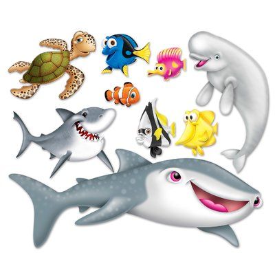 The Beistle Company Under The Sea Props Wall Décor Sea Wall Decor, Tropical Party Decorations, Animal Cutouts, Scene Setters, Underwater Animals, Nautical Party, Shark Fishing, Under The Sea Theme, Under The Sea Party