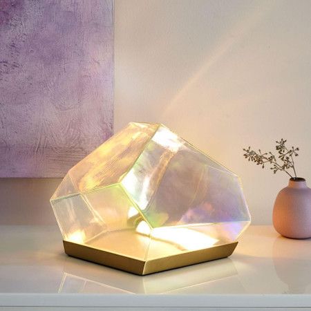 Glass Gem LED Table Lamp | west elm Canada Glass Gems, Chandelier Design, Led Table, Bedroom Lamps, Led Table Lamp, Beautiful Lamp, Modern Lamp, Ceramic Table Lamps, Let There Be Light