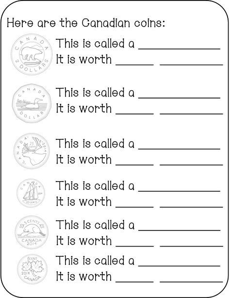 Canadian Coins Grade 1, Canadian Money Worksheets, Elementary Art Ideas, High School Teaching, Math Money, All About Canada, Art Ideas For Kids, Learning Money, About Canada