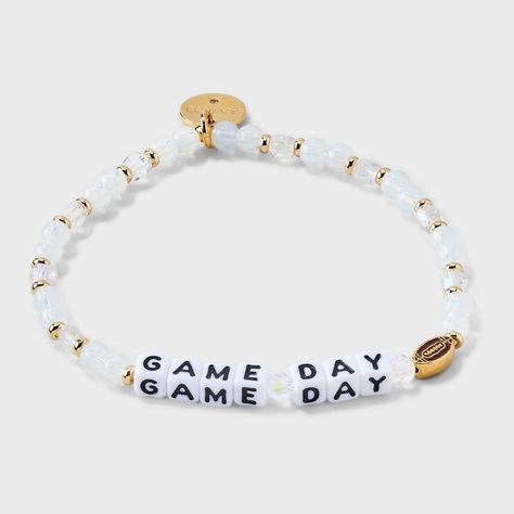 Tagline: All fun and games Description: Get your game face on and your wrist ready with our exclusive "Game Day" bracelet from Little Words Project® featuring a custom football casted bead. This sporty accessory is a great way to celebrate your love of the game and keep a winning attitude all day long. This Little Word™is more than just a bracelet. It’s your key to inspiring a kinder world. Wear your word as long as you need it. When you’re ready, pass it on to someone else who needs it more. Ea Game Day Bracelets, Little Words Project, Bracelet Stuff, Teacher Bracelet, Football Jewelry, Football Bracelet, Diy Bracelets With String, Mama Bracelet, Game Day Football