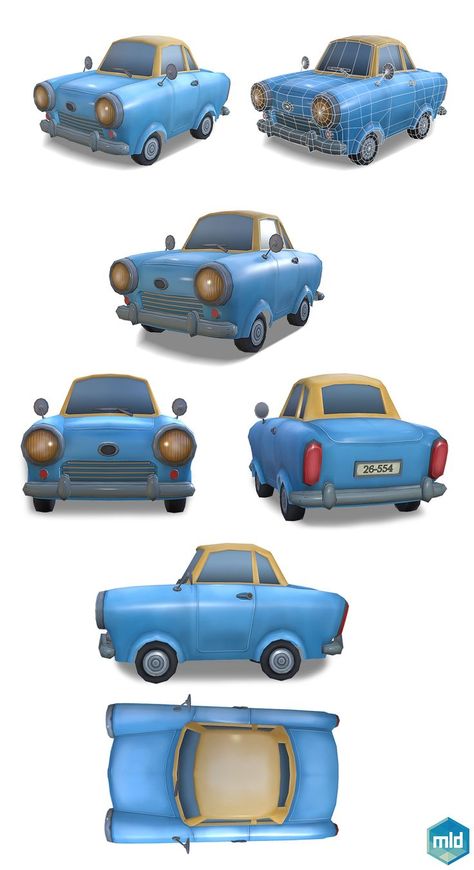 Low Poly Car, Tiny Cars, Cars Characters, Isometric Art, Low Poly Art, Low Poly Models, Car Illustration, Car Games, 3d Modelling