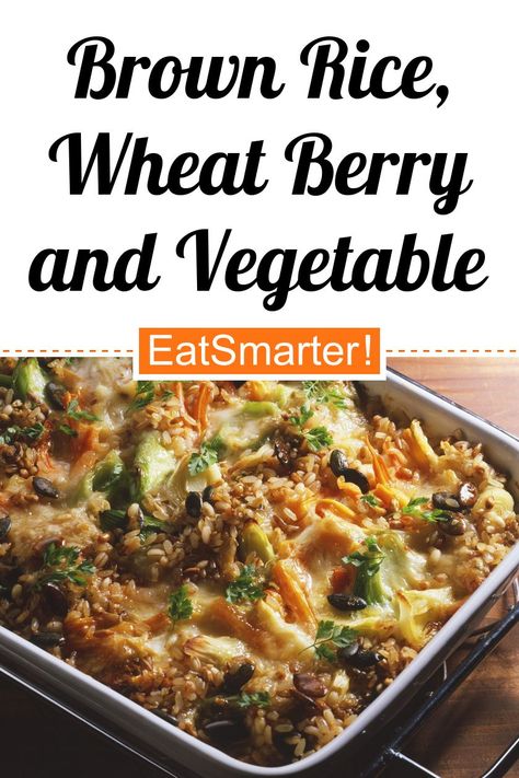 Family Casserole, Wheat Berry Recipes, Casserole Vegetarian, Vegetarian Entree, Baked Dish, Wheat Berry, Vegetarian Casserole, Berry Recipes, Vegetable Casserole