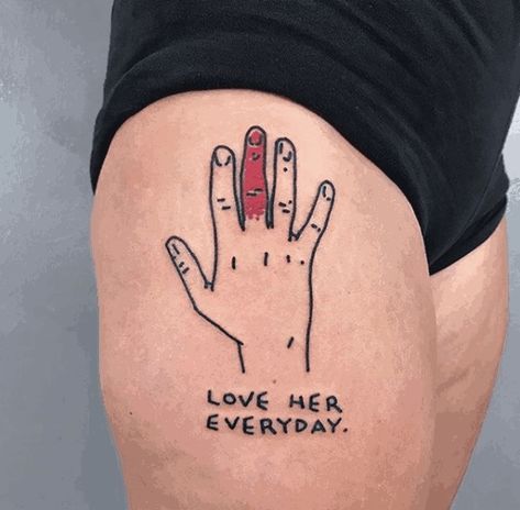 Inappropriate Tattoos, Little Tattoos For Men, Dirty Tattoos, Leg Tats Men, Sexuality Tattoo, Ugly Tattoos, Dumbest Tattoos, Girlfriend Tattoos, Secret Tattoo