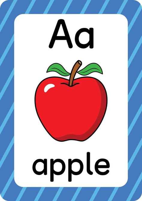 Abc Flashcards Printable, A Flashcard, Apple Cartoon, Apple Letters, Free Alphabet Printables, Alphabet Flash Cards Printable, Apple Alphabet, Letter Flashcards, Letter Worksheets For Preschool