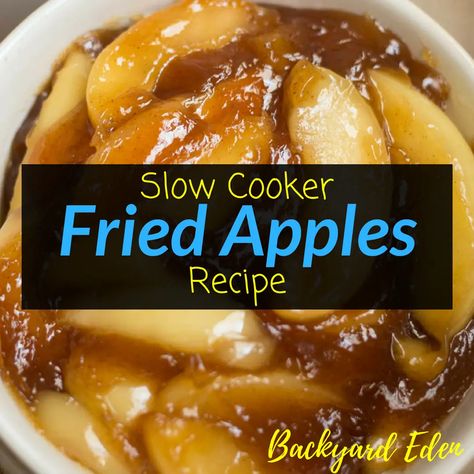 Fried Apples Recipe, Fruit Side Dishes, Cracker Barrel Fried Apples, Slow Cooker Apple Cider, Slow Cooker Apples, Fried Pies, Crock Pot Desserts, Fried Apples, Apple Dessert Recipes