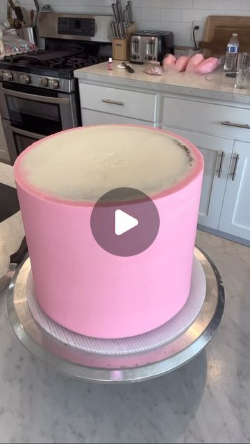 Whitney Berge on Instagram: "Love a good drip video 💕 This pink on pink was so fun. My question for you is, do you giys want to see how this cake turned out with all of the toppers and decorations? Cake Details: Size- 8” tall Exterior Color: “Rose Pink” @chefmaster Drip Color: “Bakers Rose” @chefmaster #theblondewhobakes #cakes #cake #cakedecorating #dessert #food #foodie #cakevideo #cakeoftheday🍰 #dripcake #drip #pink #pinkcake #cakedesign #cakesofinstagram #instagood #instafood #instagr Strawberry Cake Decoration, Strawberry Cake Decorations, Cake Decorating Tutorials Videos, Pink Rose Cake, Pink Cake Toppers, Circle Cake, Cake Machine, Cake Piping, Sweet 16 Cakes