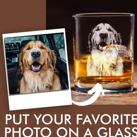 Dog Gifts - Etsy Love Texts For Her, Love Texts, Personalized Whiskey, Gifts For Anyone, Whiskey Glass, Custom Dog Portraits, Photo Engraving, Valentines Day Gifts For Him, Pet Photo