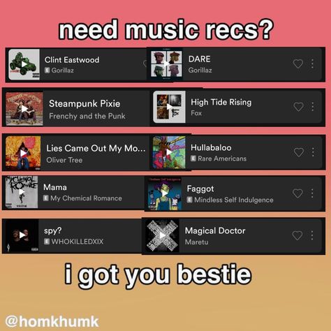 Music Recs Template, Music For Different Moods, If You Listen To These Songs Template, My Music Taste Template, Music Taste Template, Best Music Taste, Song Template, Songs Recommendations, Song Recs