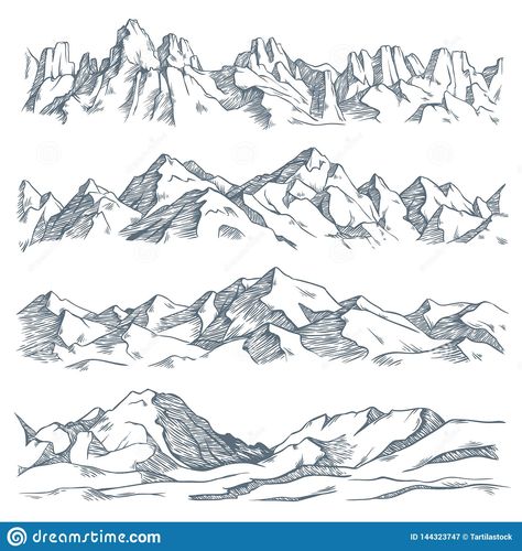 Mountains landscape engraving. Vintage hand drawn sketch of hiking or climbing o #Sponsored , #ADVERTISEMENT, #Advertisement, #engraving, #Mountains, #hiking, #Vintage Drawing Mountains Landscapes, How To Draw Hills, Hike Drawings, Mountain Sketch Landscapes, Mountain Wood Burning, Mountain Background Landscape, How To Draw Landscape, Mountain Sketches, Mountain Drawings